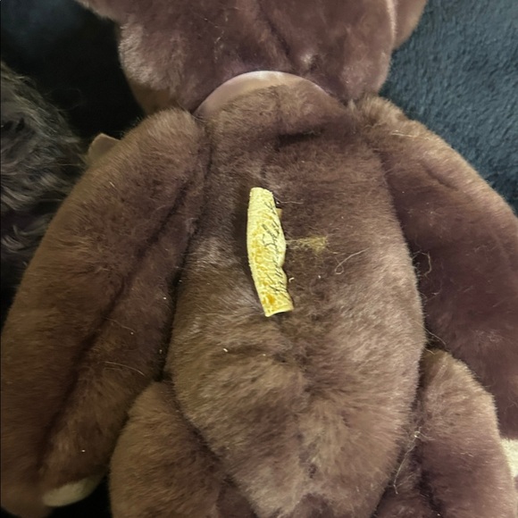 Vintage America Purple and Gold Teddy Bear Trio - Picture 7 of 8